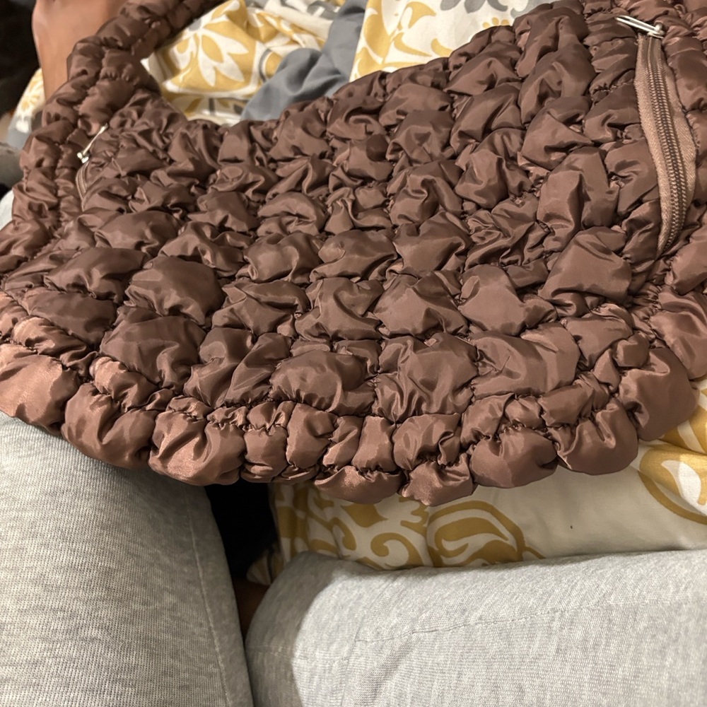 Brown Quilted Women's Bag
